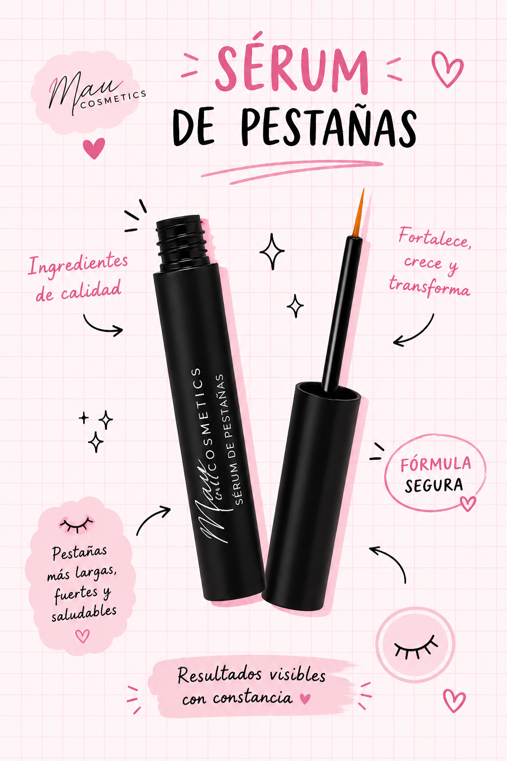 Serum natural para estimular el crecimiento de tus pestañas y la cejas