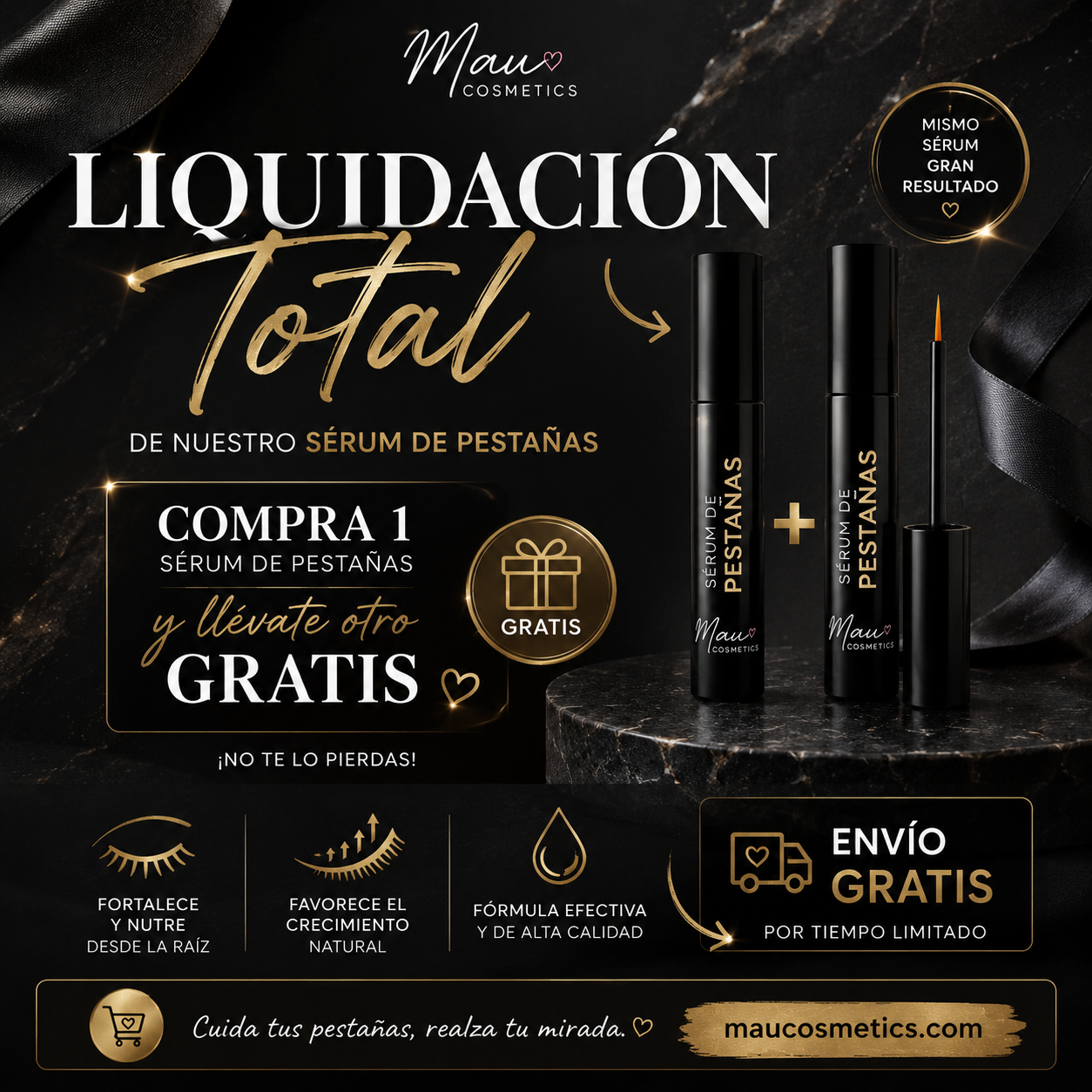 🦋Serum de pestañas y cejas avanzado mau cosmétics🦋